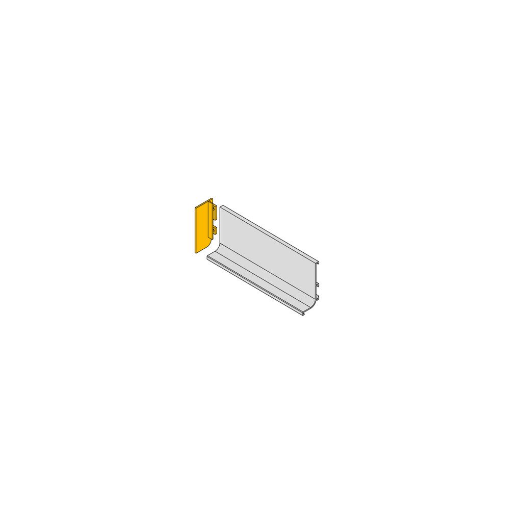 Couvercle Gola pour Profil supérieur pour meubles de cuisine, gauche, aluminium, anodisé mat-2
