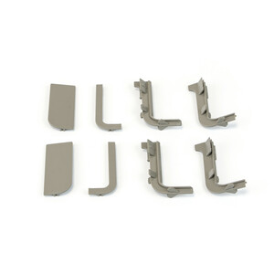 Kit of Gola Upper profile accessories for kitchen furniture, Plastic, Stainless steel/gold effect product photo