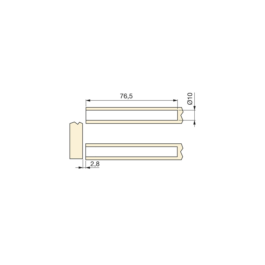 Built-in furniture door lock Push hooks, length 76.5mm, Magnetic 0.7kg, Plastic, Grey-2