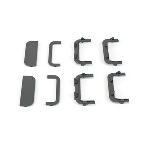 Kit de accesorios para perfil central Gola para mueble de cocina, Pl&aacute;stico, Gris antracita foto del producto