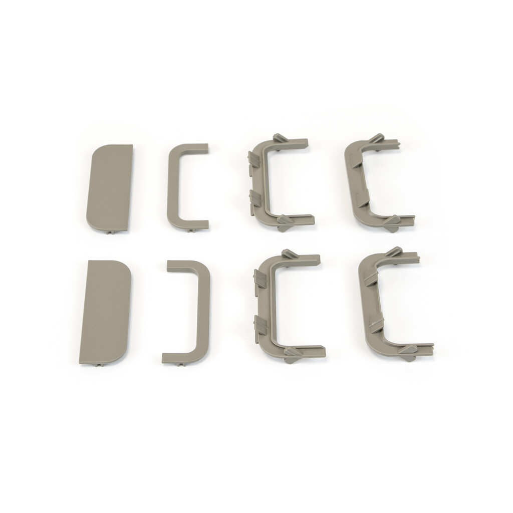 Kit of Gola Central profile accessories for kitchen furniture, Plastic, Stainless steel/gold effect-Primary