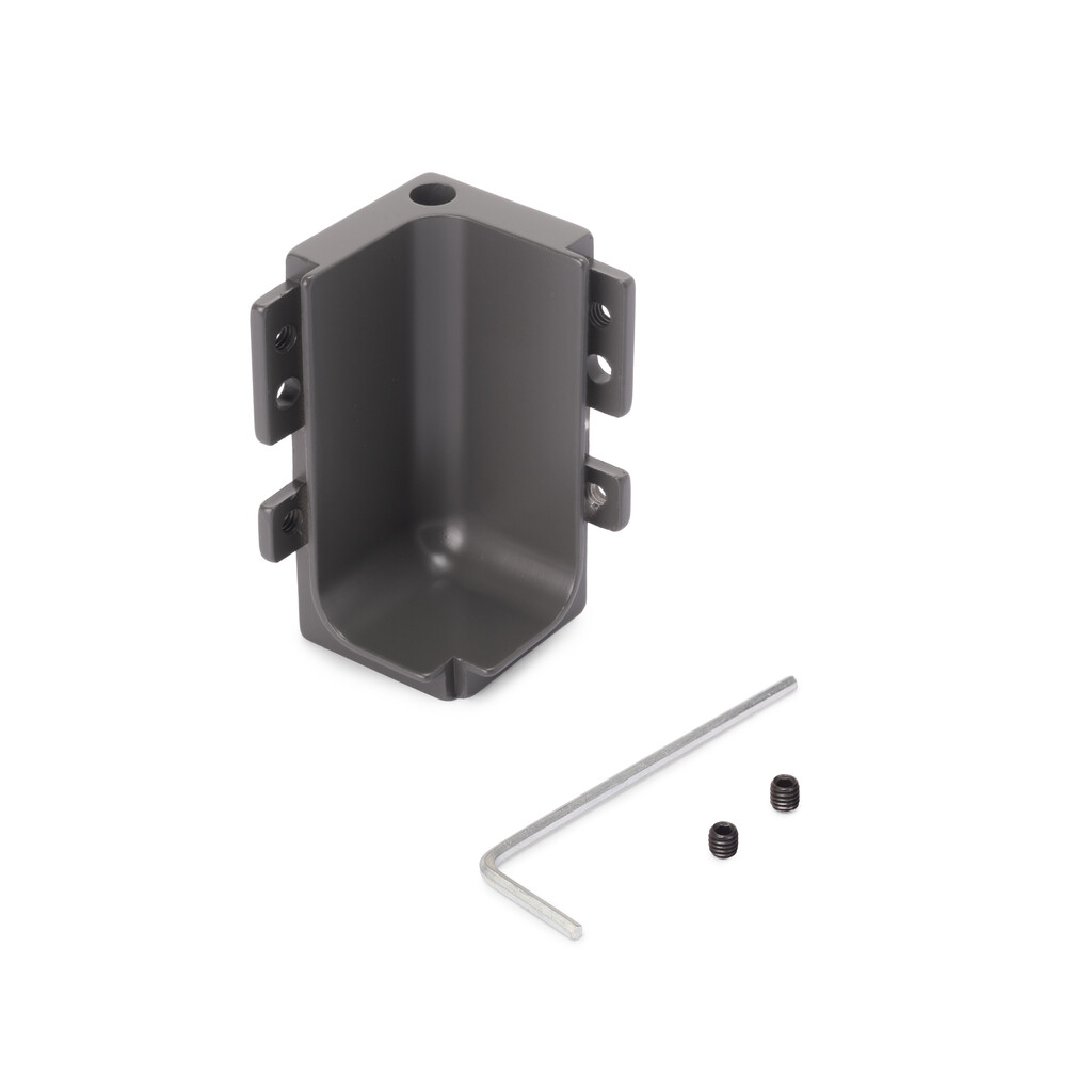 innere Eckverbindung Gola für Aufbauprofil für Küchenmöbel, Aluminium, Anthrazitgrau-Primary