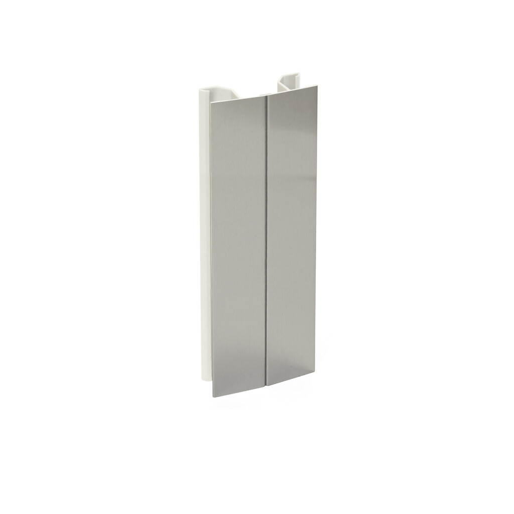 Ángulo flexible para zócalo de cocina Plasline, altura 150mm, Aluminio, Anodizado satinado-Primary