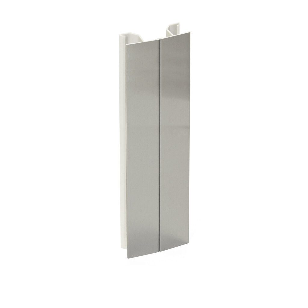 Flexible corner for kitchen Plinth Plasline, height 180mm, Aluminium, Satin finished anodised-Primary