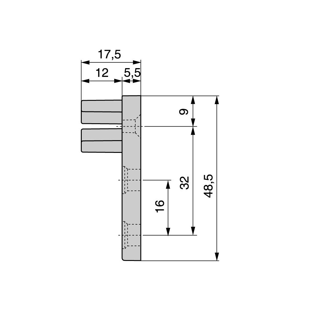 Accesorio de unión para cocina Albeam, Atornillar, Plástico, Gris-1