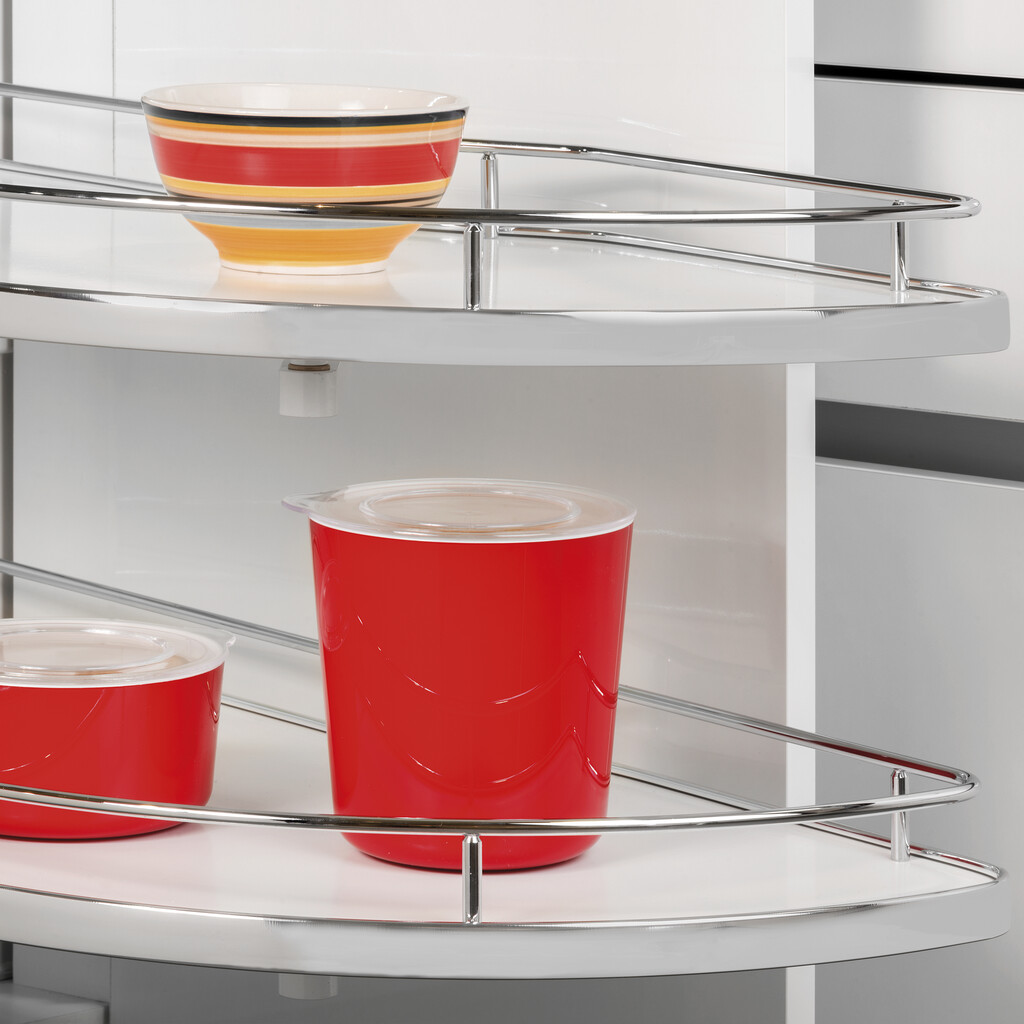 Ecksystem Lake für Küchenmöbel, links, Stahl und Verschiedene, weiss lackiert-3