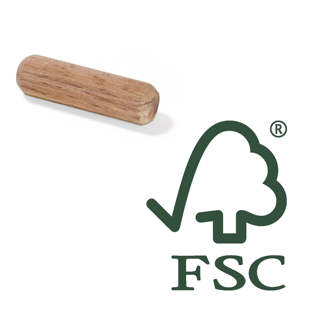 Press-fit dowel system, diametre 8x35mm, Beech wood-3