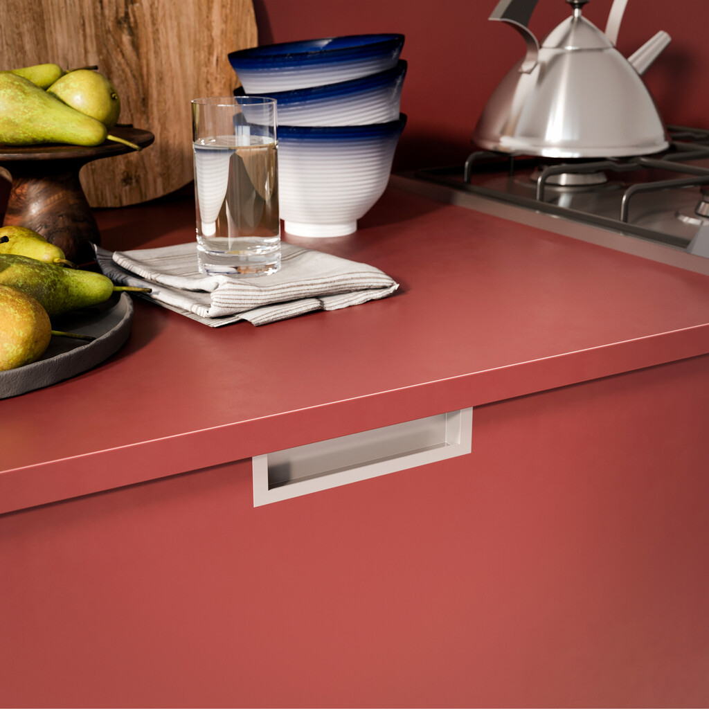 Furniture handle Sedavi, L137mm, 128mm interaxis, Zamak, Silver painted aluminium-4
