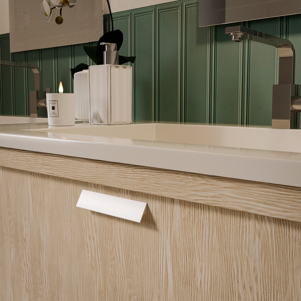 Furniture handle Torrent, L120mm, 96mm interaxis, Aluminium, Matt anodized-2