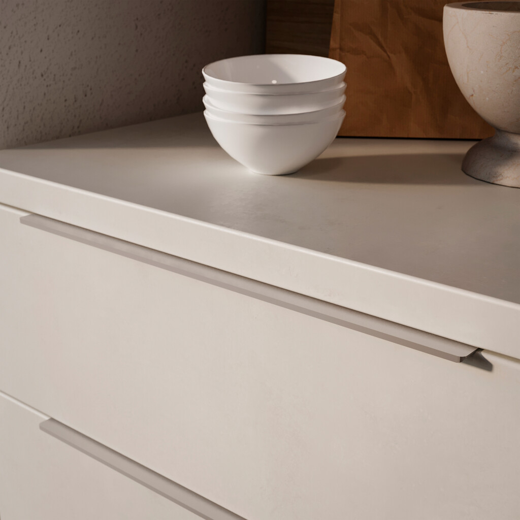 Tirador para mueble Picanya, L198mm, intereje 128mm, Aluminio, Anodizado brillo-4