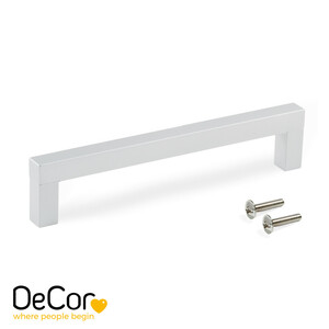 Poign&eacute;e pour meubles Catarroja, L140mm, entraxe 128mm, Aluminium, Anodis&eacute; mat photo du produit