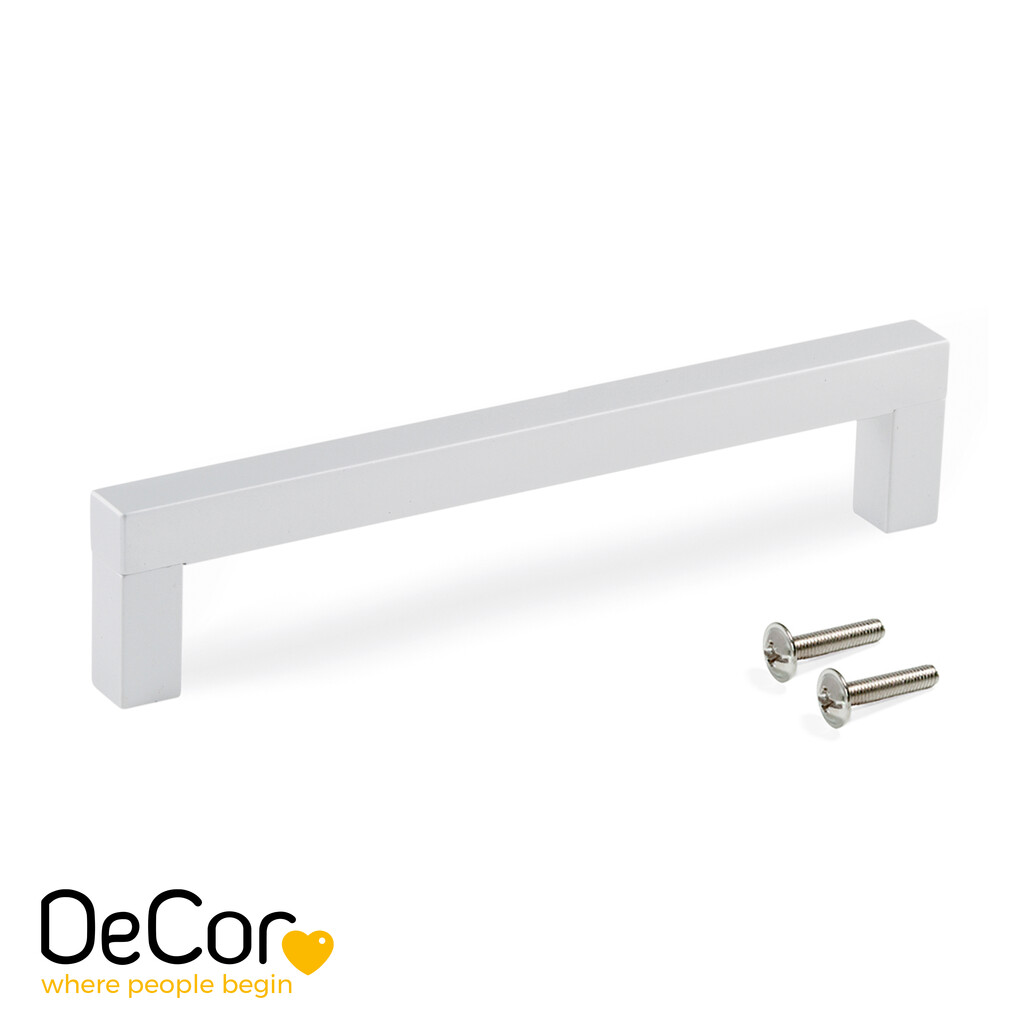 Poignée pour meubles Catarroja, L140mm, entraxe 128mm, Aluminium, Anodisé mat-Primary