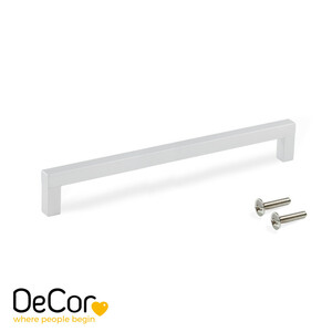 Tirador para mueble Catarroja, L268mm, intereje 256mm, Aluminio, Anodizado mate foto del producto