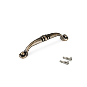 Puxador para móvel Cairo, L110mm, Distância entre furos 96mm, Zamak, Bronze fotografia do produto
