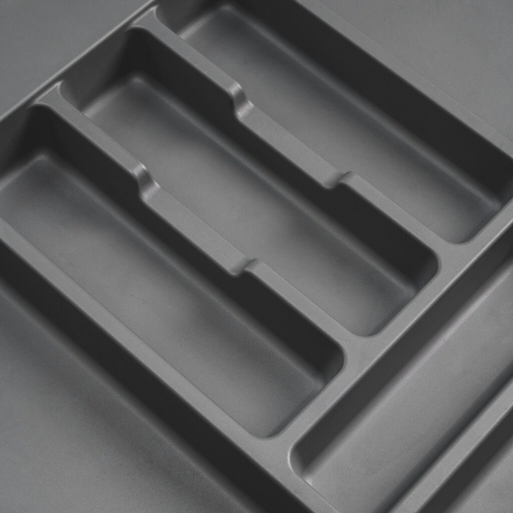 range-couverts Optima pour tiroir universel, module 600mm, Plastique, Gris antracite, 20 unités.-3