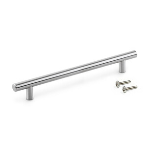 M&ouml;belgriff Orlando, L426mm, 356mm Achsenabstand, Stahl, Nickel satiniert Produktfoto