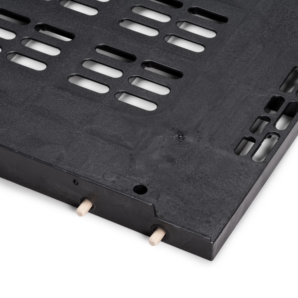 Lüftungssockel Frigo, für integrierte Kühlschränke, für 18 mm Plattenstärkenstärke, Kunststoff, Schwarz-4