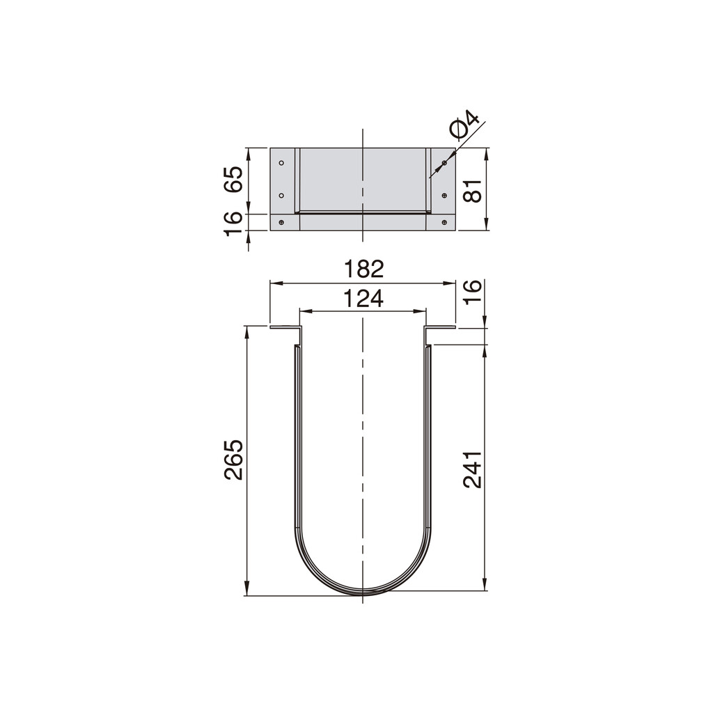 Plastic gebogen Sifonsaver, Plastic, Grijs-1