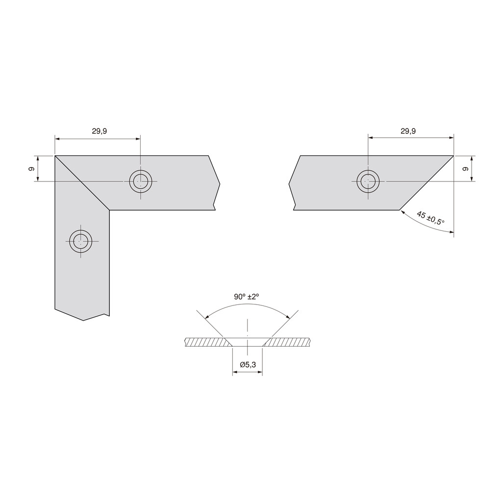 Kit de escuadras para perfiles Plus 7, Acero-1