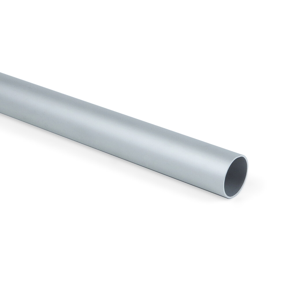 Rund e D.28mm Schrankstange, Länge 2.35m, Aluminium, Matt eloxiert-Primary