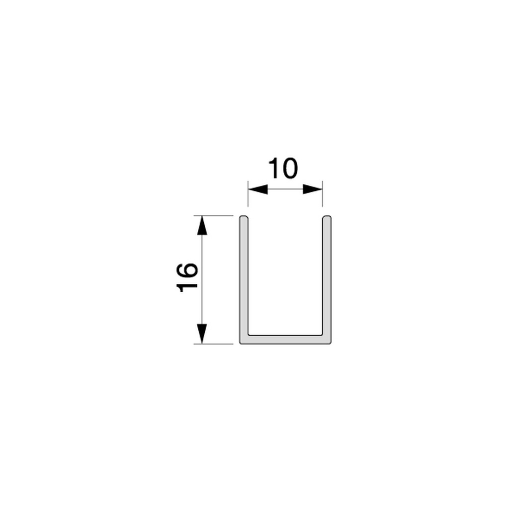 Traverses Placard H10x12/22, 2,35 m, Anodisé mat, Aluminium-1