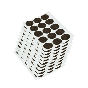 Cache adh&eacute;sif pour vis, diam&egrave;tre 20mm, Plastique, Finition wengu&eacute; photo du produit