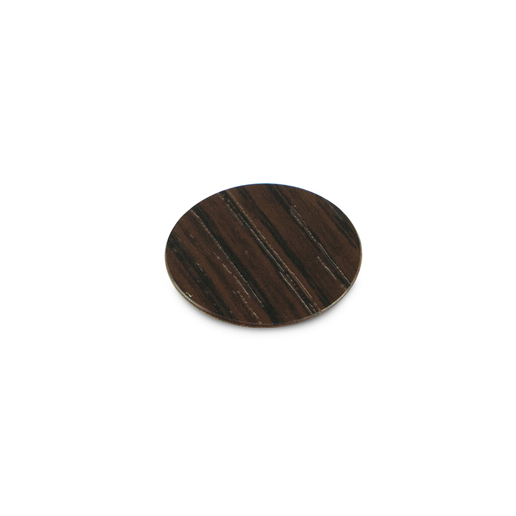 Cache adhésif pour vis, diamètre 20mm, Plastique, Finition wengué-1