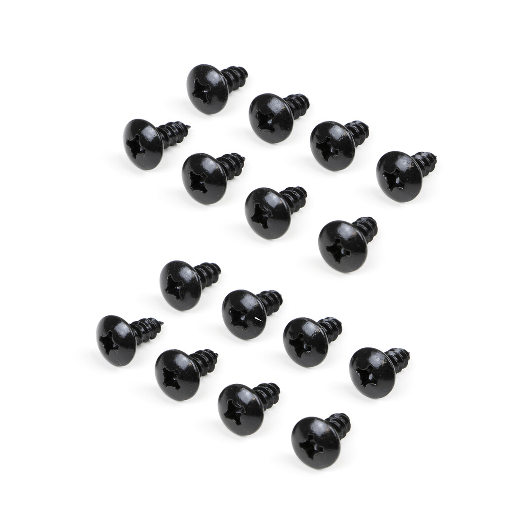 Lot of 4 castors Black with mounting plate, diameter 75mm, Plastic and Steel, Black-9