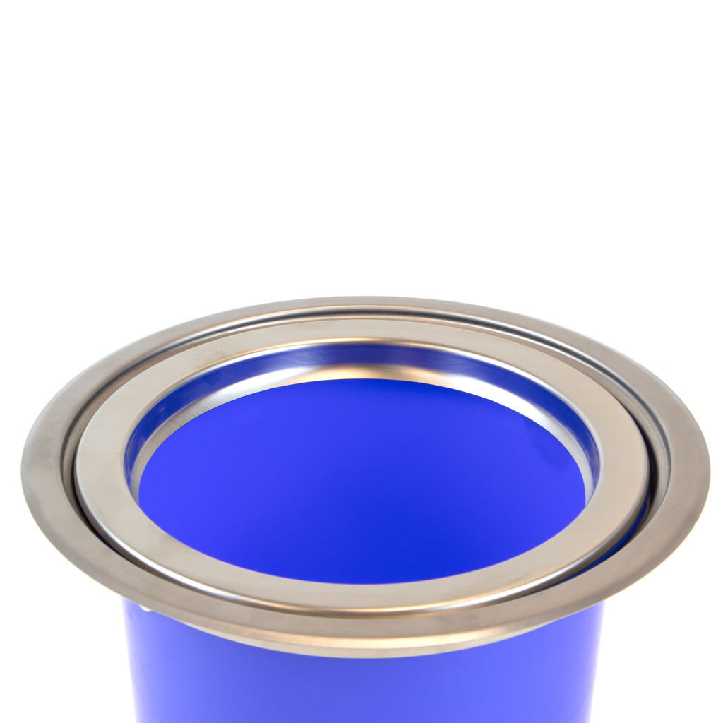 Cubo de basura empotrable para encimera de cocina Recycle, 1 vaso extraíble de 5 litros, Acero inoxidable y Plástico-6