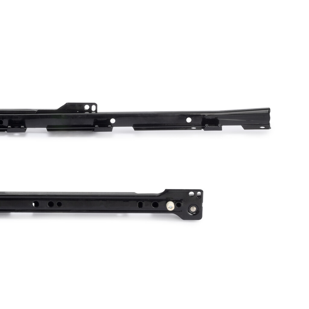 Coulisses T30M, montage de tiroir avec machine, longueur 350mm, C - GAUCHE, Acier, Peint en noir-3