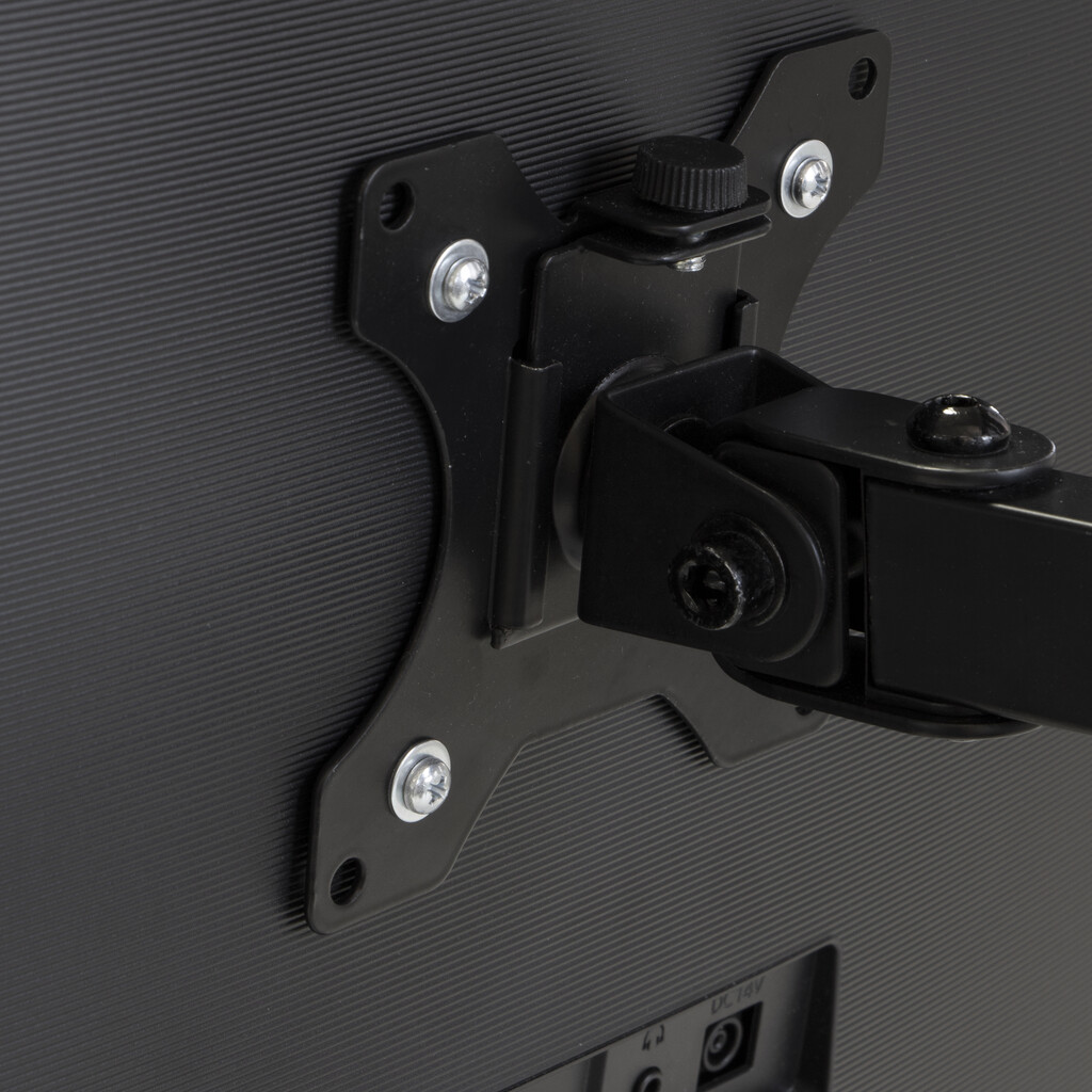 Supports pour écrans pour table inclinables et pivotants à 360°, doubles, en Acier, Peint en noir-7