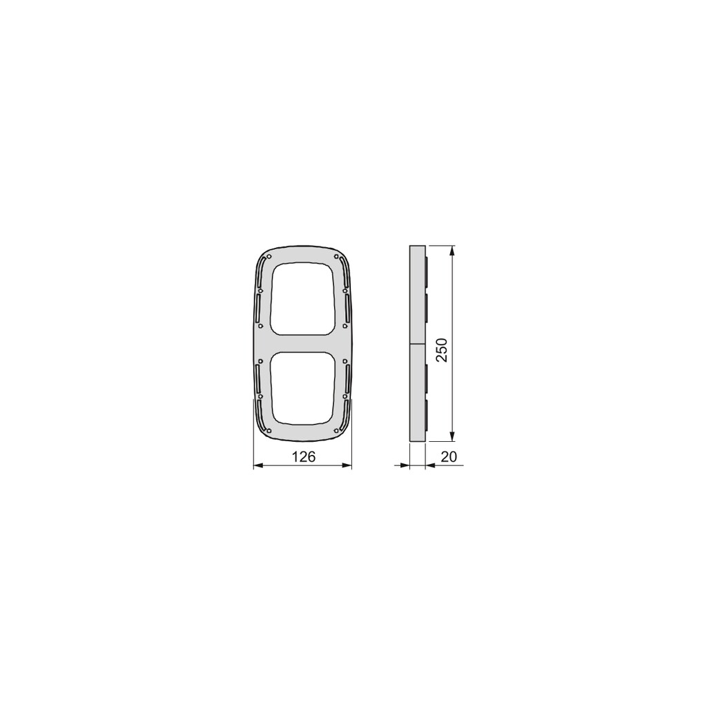 Jeu de d'inserts latéraux pour cintre Sling, Plastique, Peint en aluminium-1