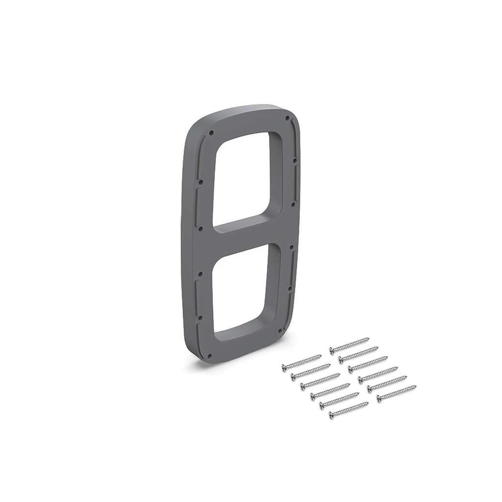Pair of side plates for Wardrobe Sling folding pull down rail hanger, Plastic, Titanium-Primary