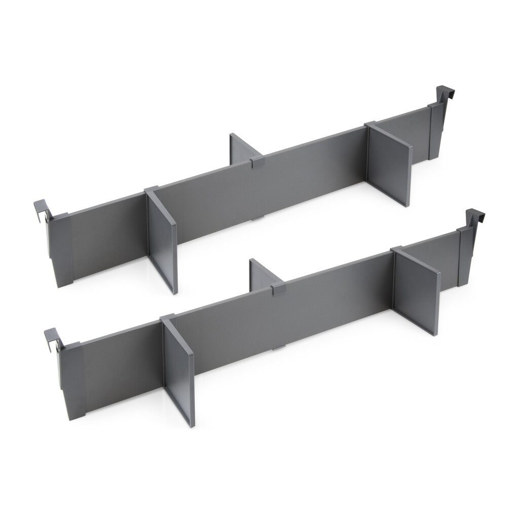 Kit of Accessory divider for inside of Vertex-Concept drawers, 900mm wide, Aluminium and Plastic, Anthracite Grey-Primary