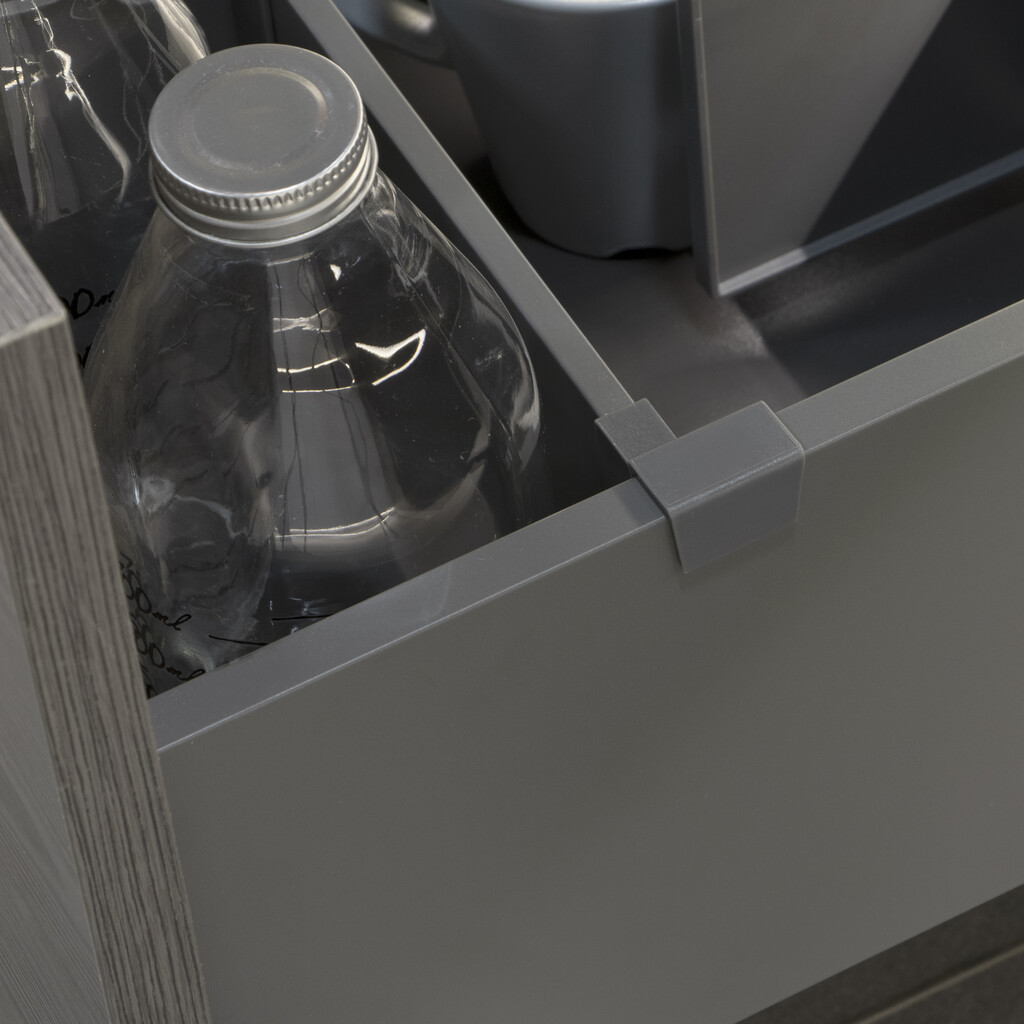 Kit of Accessory divider for inside of Vertex-Concept drawers, 900mm wide, Aluminium and Plastic, Anthracite Grey-6