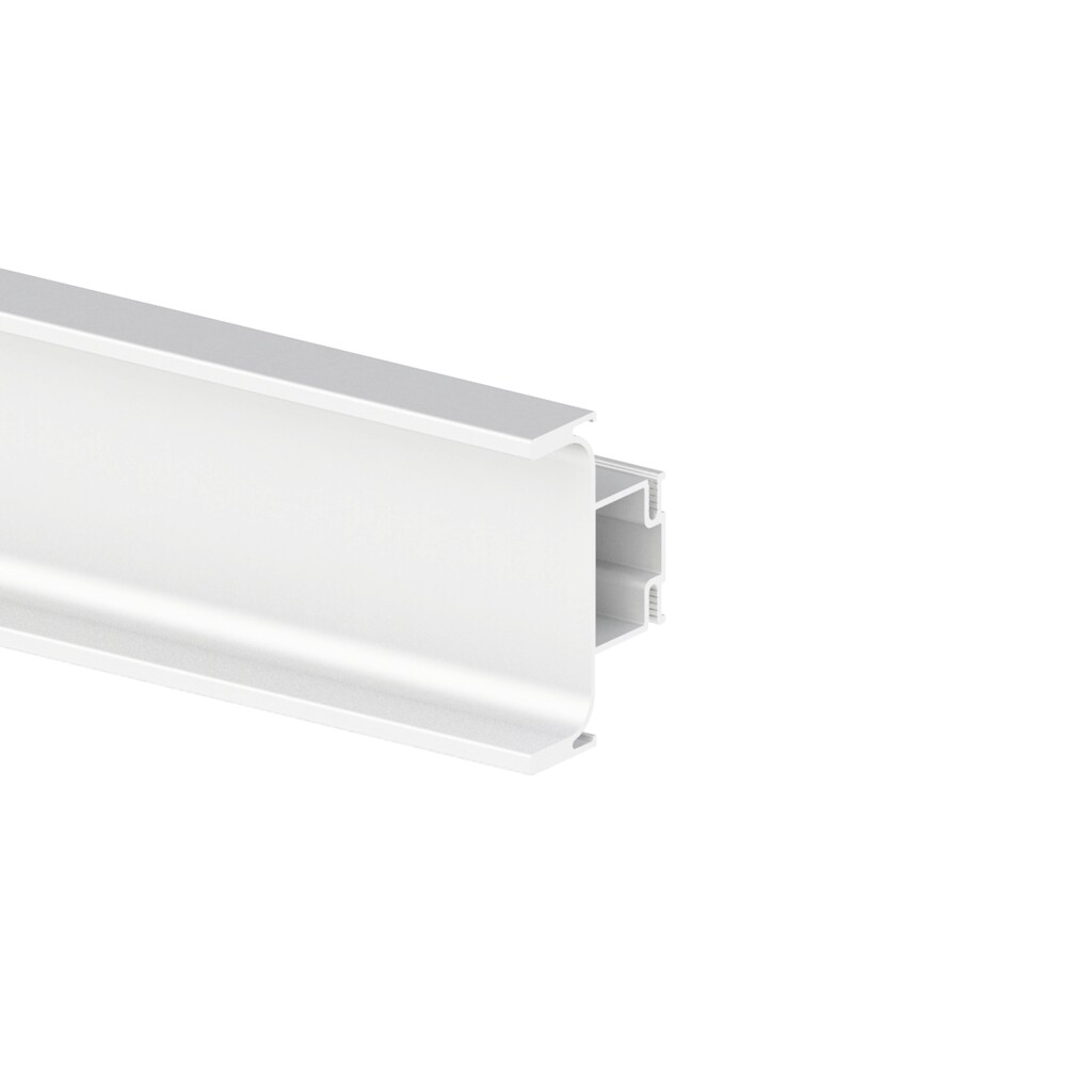 Zentralprofil Gola für Küchenmöbel, vertikal, gebogen,, 2,55 m, Aluminium, weiss lackiert-Primary