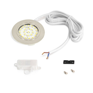 LED-Einbaustrahler Crux-in (AC 230V 50Hz), ohne Konverter, Kaltwei&szlig;es Licht 6.000K, Kunststoff, Nickel satiniert Produktfoto