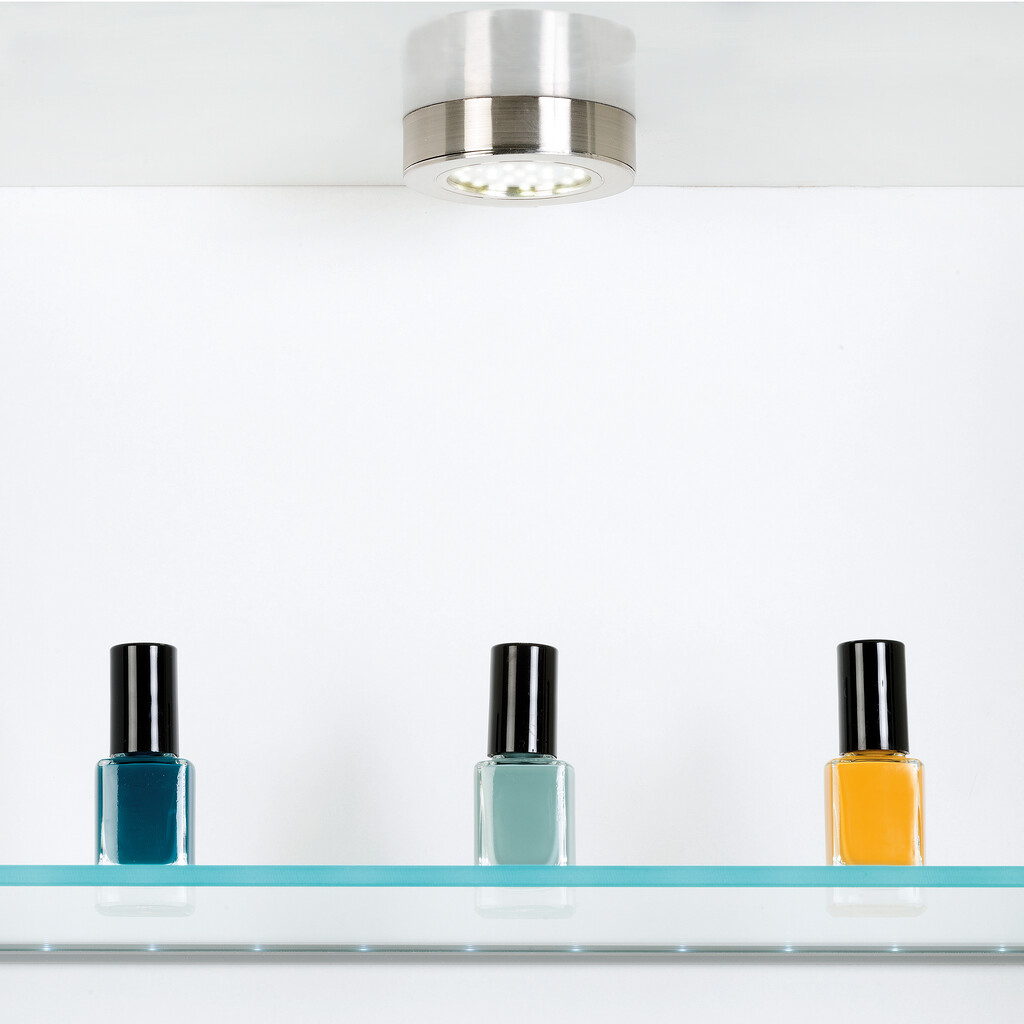 LED-Einbaustrahler Crux-in (AC 230V 50Hz), ohne Konverter, Kaltweißes Licht 6.000K, Kunststoff, Nickel satiniert-6