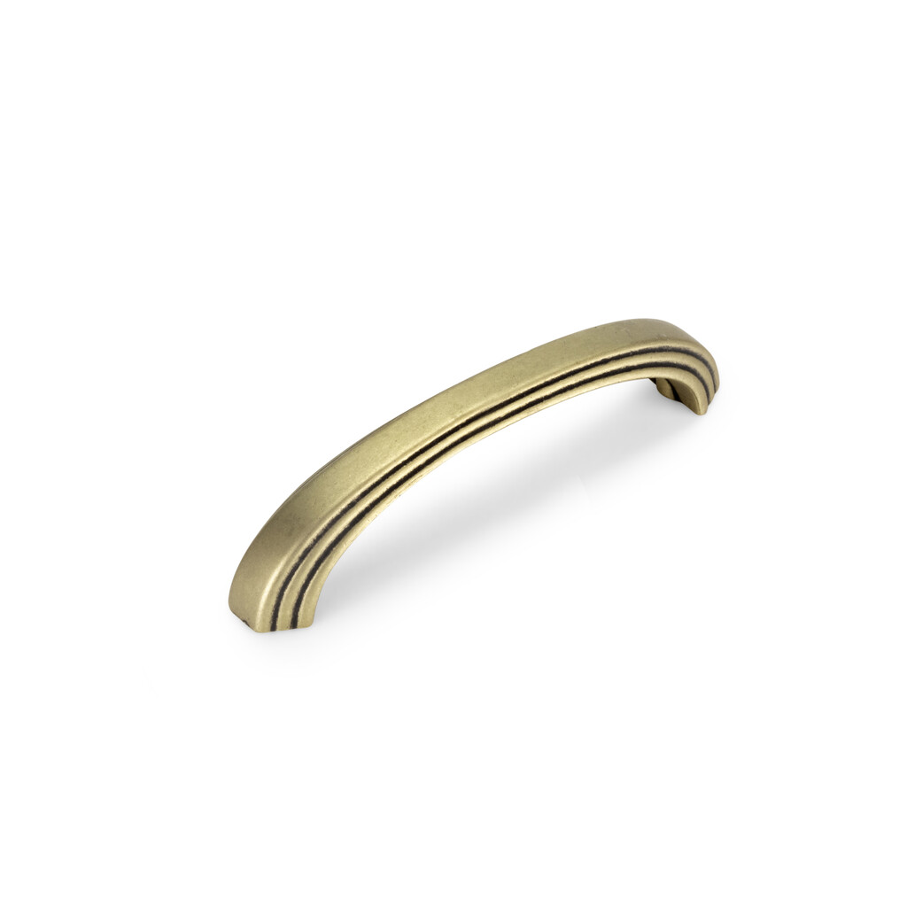 Mombasa furniture handle, L 109 mm, 96 mm interaxis, Old gold, Zamak-4