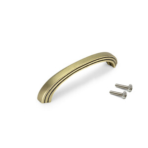 Mombasa furniture handle, L 109 mm, 96 mm interaxis, Old gold, Zamak product photo
