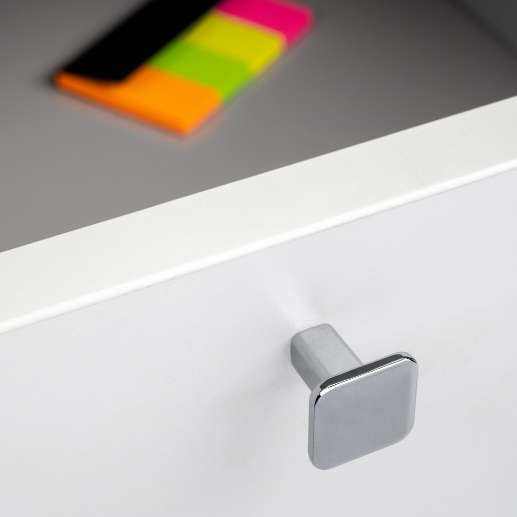 Meubelknop Springfield, 20x20 mm, Verchroomd, Zamak-2