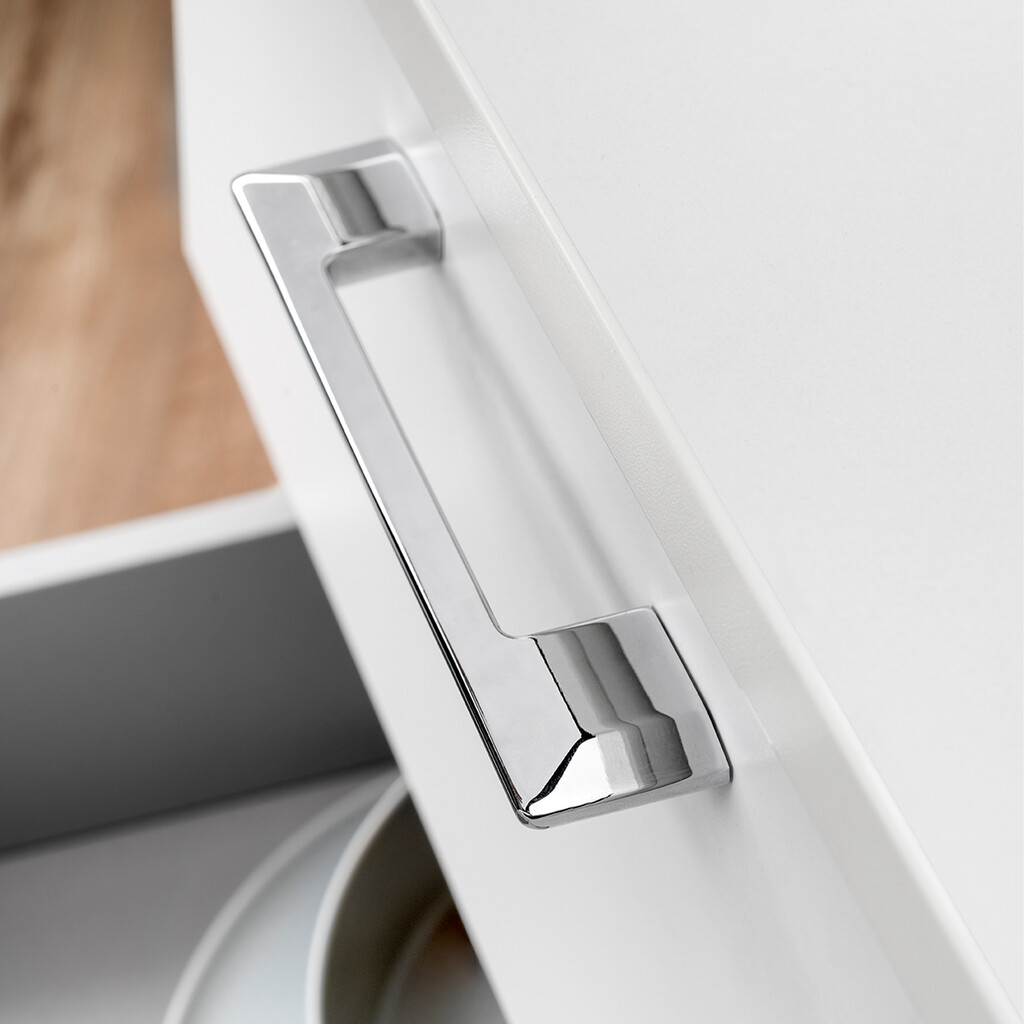 Baltimore furniture handle, L 147 mm, 128 mm interaxis, Chrome plated, Zamak-2