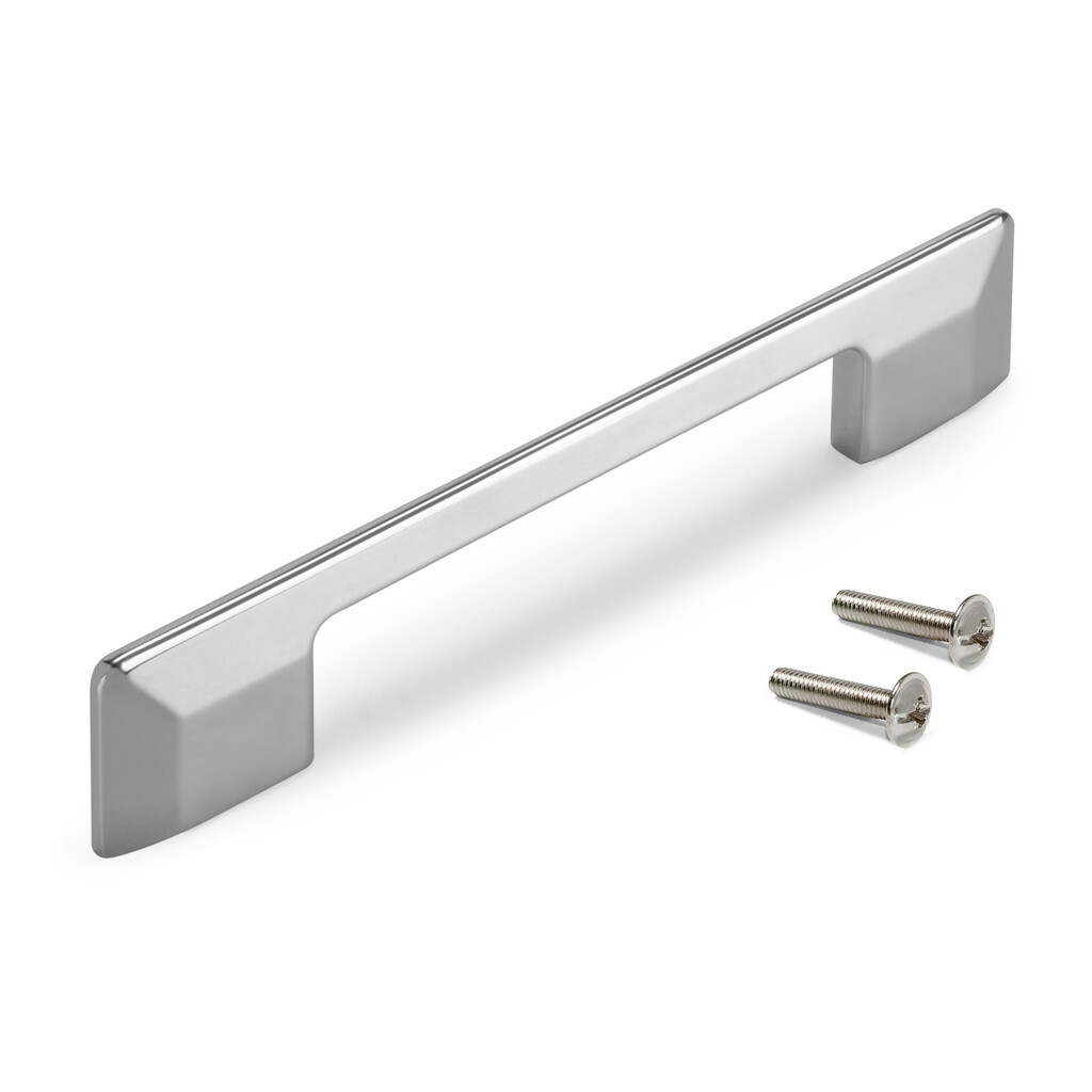 Baltimore furniture handle, L 147 mm, 128 mm interaxis, Chrome plated, Zamak-Primary