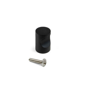 Furniture knob Panama, diameter 20mm, Zamak, Black painted product photo