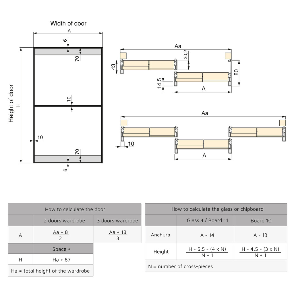 Profils Free, 2,35 m, Anodisé mat, Aluminium-2