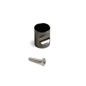 Furniture knob Panama, diameter 20mm, Zamak, Bright titanium product photo