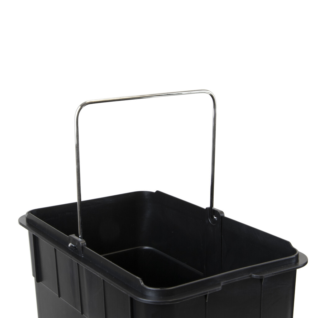 RecyclingRecyclingbehälterRecycle, Outdoor, mit Fächern , Deckelöffnung mit Fußpedal, 3x15Liter, Edelstahl-5