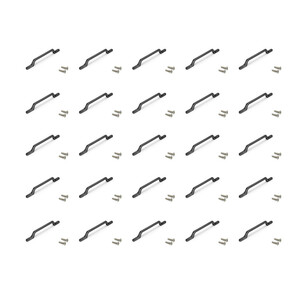 Lot of 25 furniture handles Osaka, L192mm, 128mm interaxis, Aluminium, Dark Grey product photo