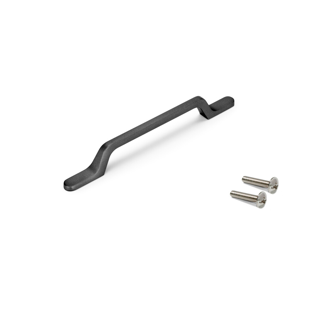 Lot of 25 furniture handles Osaka, L192mm, 128mm interaxis, Aluminium, Dark Grey-6