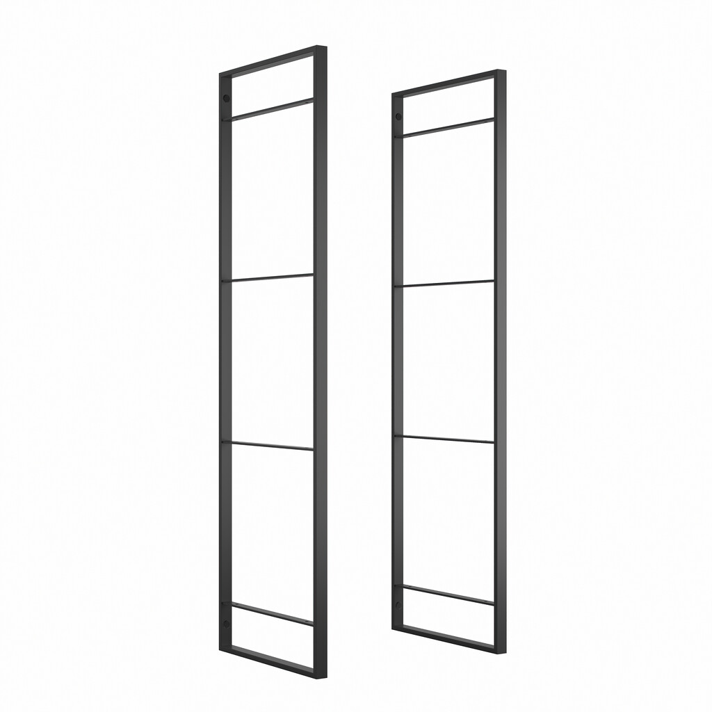 Pair of Lader Shelf Frames Pair, height 1150mm, Steel, Black painted-Primary